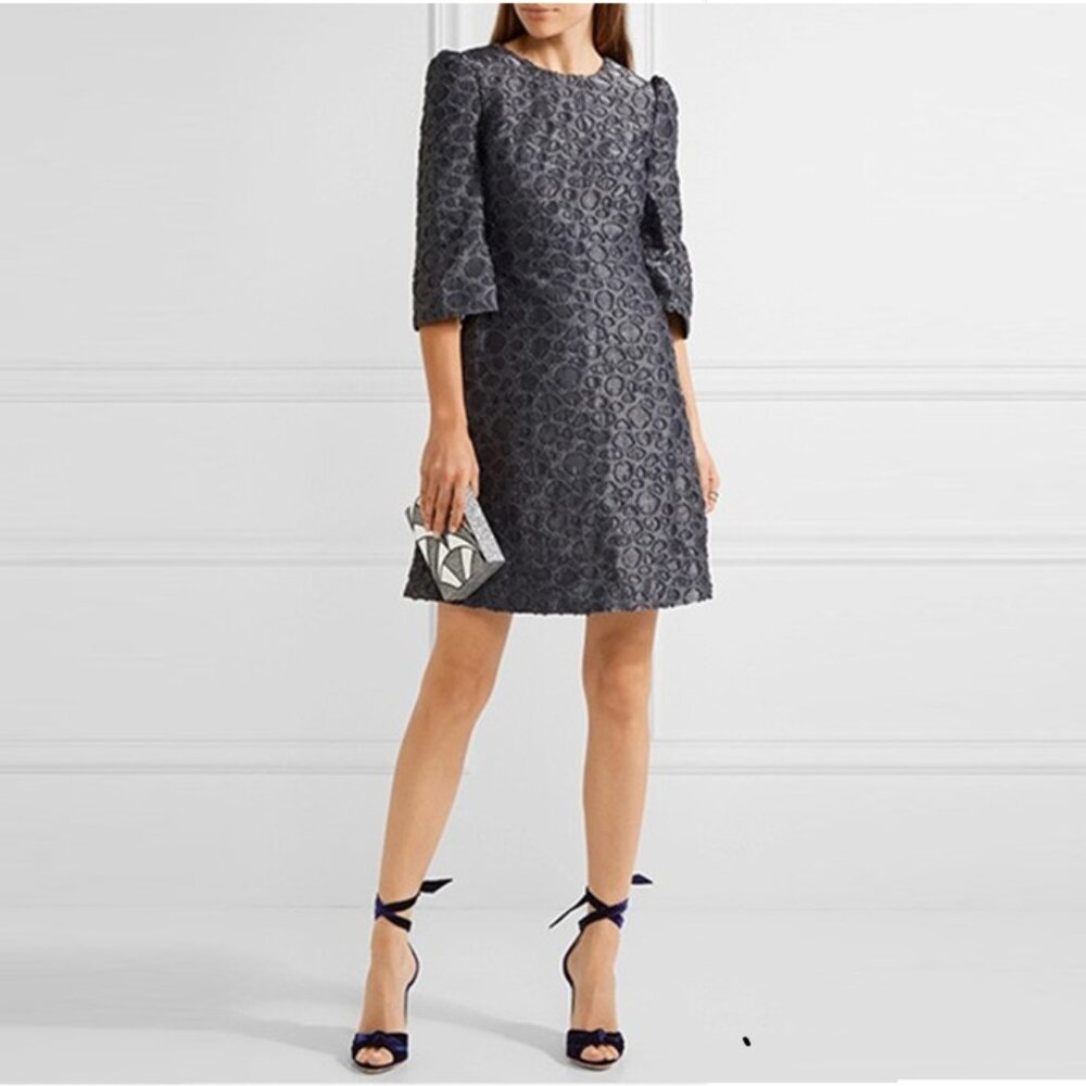 Co.  Metallic Jacquard A-Line Dress